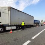 Wypadek w Dąbrowie na drodze krajowej nr 46