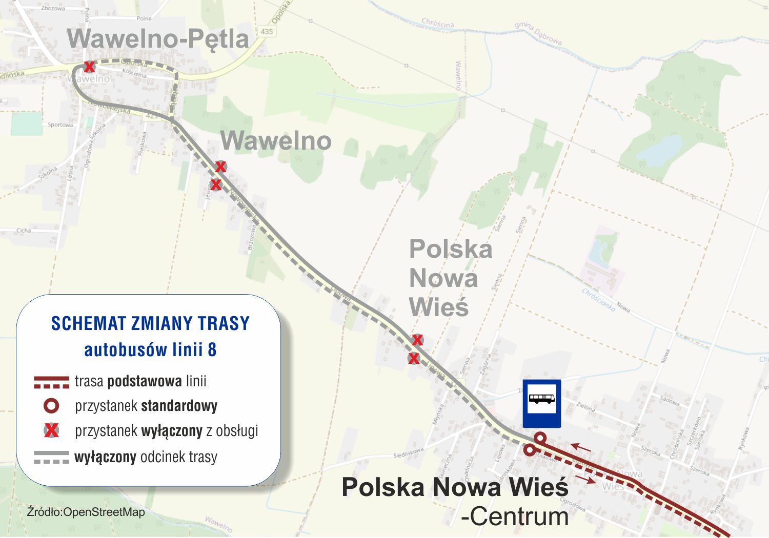 Zmiany w kursowaniu autobusów linii nr 8 opolskiego MZK