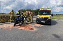 Czarnowąsy. Motocyklista wjechał w barierki na obwodnicy