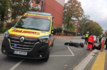 Motorowerzysta przewrócił się na ul. 1 Maja w Opolu