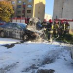 Pożar samochodu na ul. Gospodarczej w Opolu