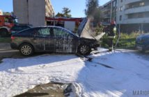 Pożar samochodu na ul. Gospodarczej w Opolu