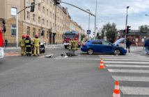 Wypadek na skrzyżowaniu w Opolu. Jedna osoba poszkodowana