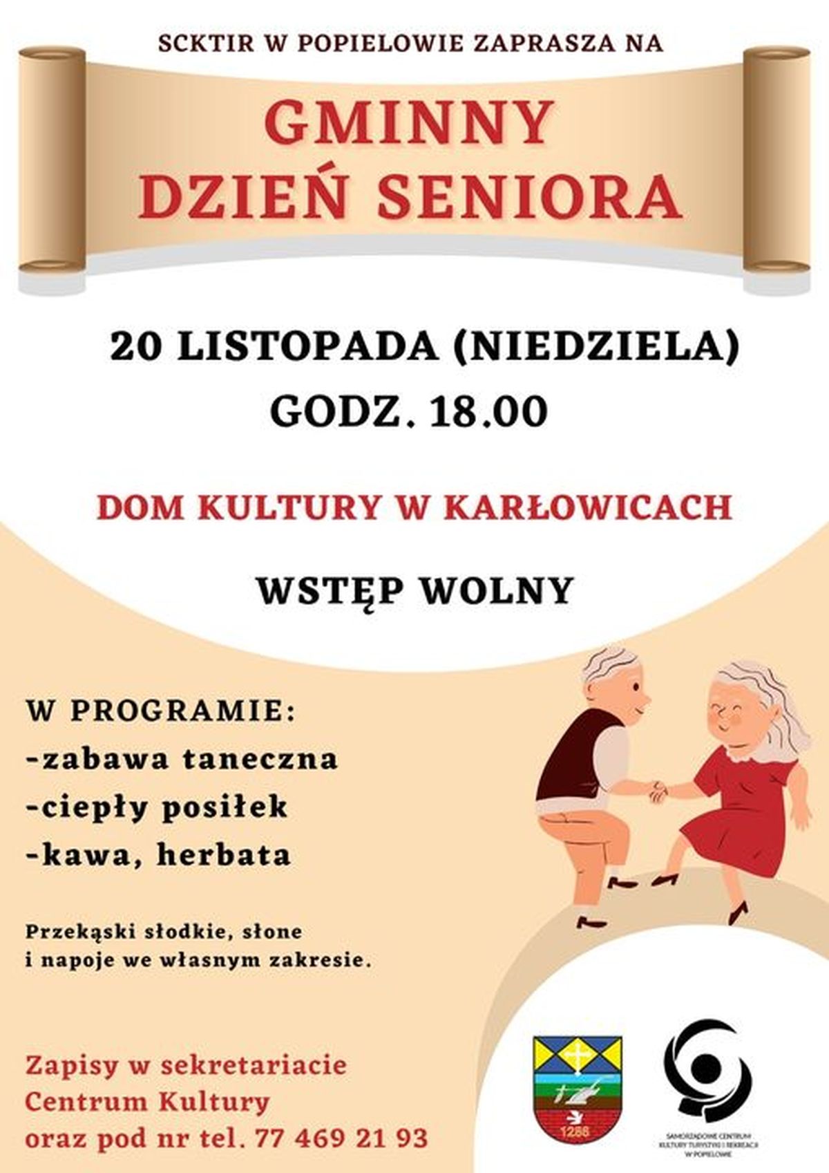 Zapraszamy seniorów z gminy Popielów na ,,Gminny Dzień Seniora&#8221;