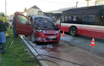 Pożar samochodu dostawczego w Czarnowąsach