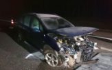 Nocna kolizja na autostradzie A4