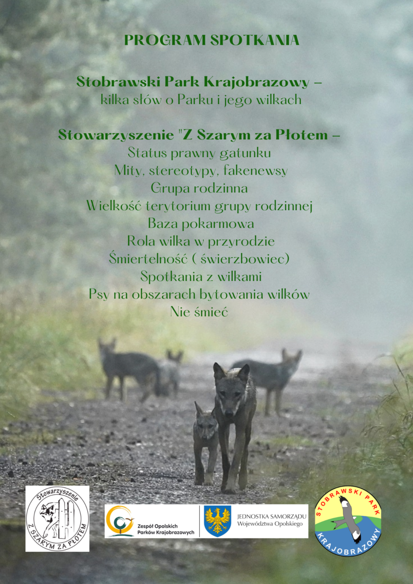 &#8222;Życie w sąsiedztwie wilków&#8221; spotkanie w Stobrawskim Parku Krajobrazowym