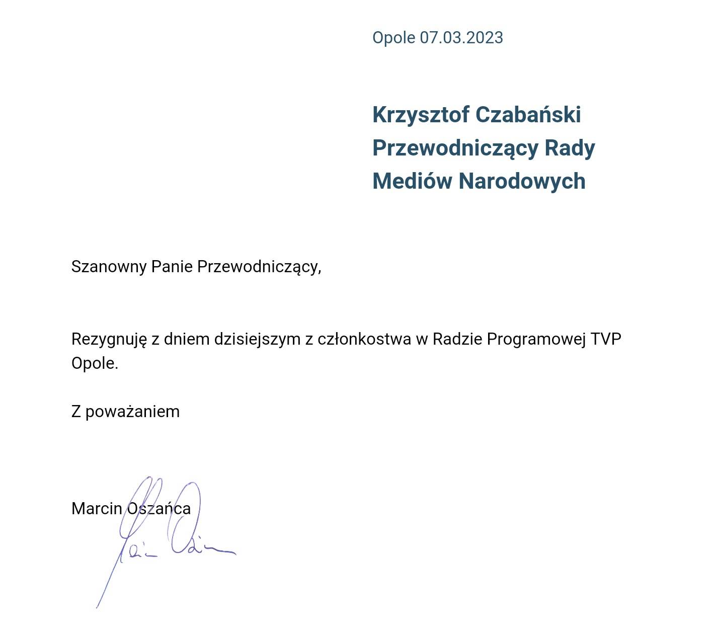 Bunt w Radzie Programowej TVP Opole