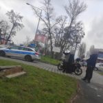 Zderzenie osobowej skody i motocykla na ul. Budowlanych w Opolu