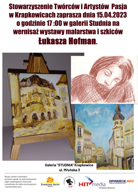 Wystawa Łukasza Hofmana w Galerii „STUDNIA” w Krapkowicach