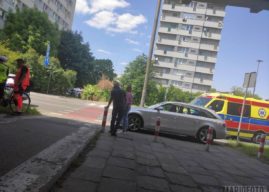 Potrącenie rowerzysty na rondzie Nysy Łużyckiej w Opolu
