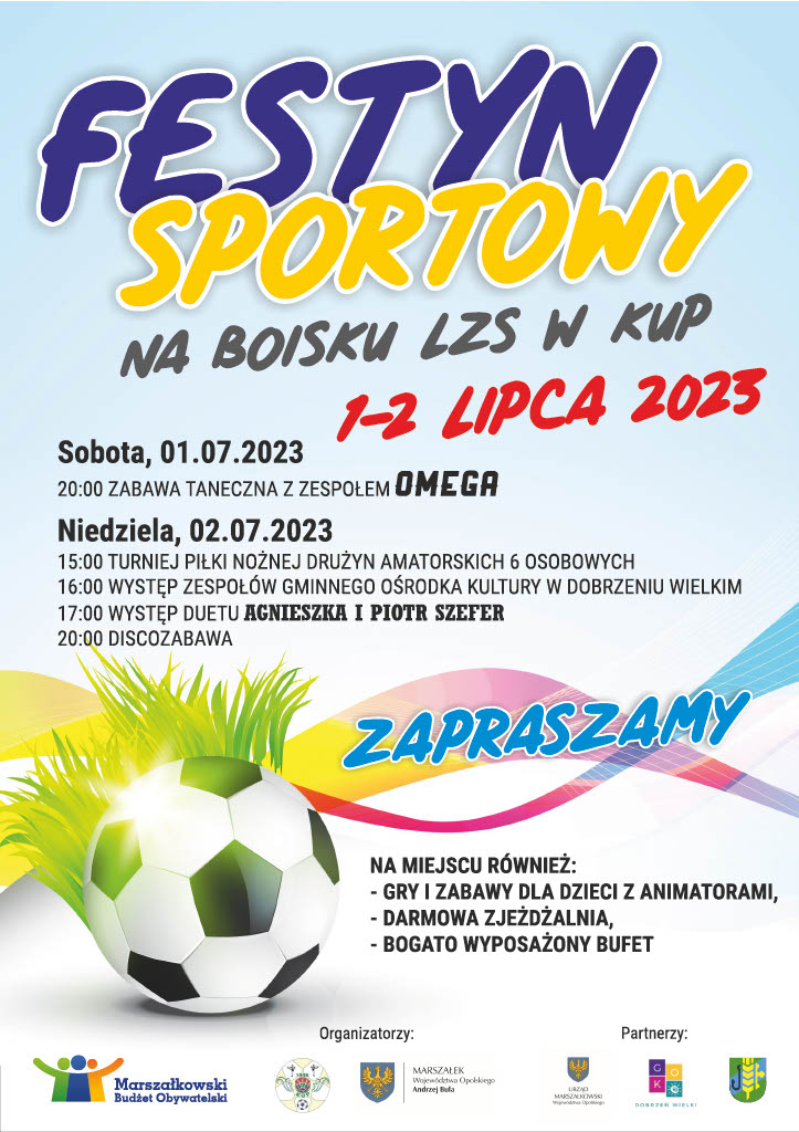 Festyn sportowy w Kup, start już jutro