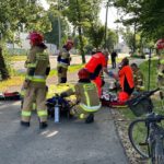 Wypadek z udziałem motocyklisty i kierowcy taksówki w Opolu