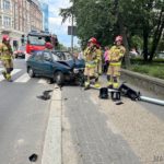 Zderzenie samochodu osobowego z autobusem MZK w Opolu