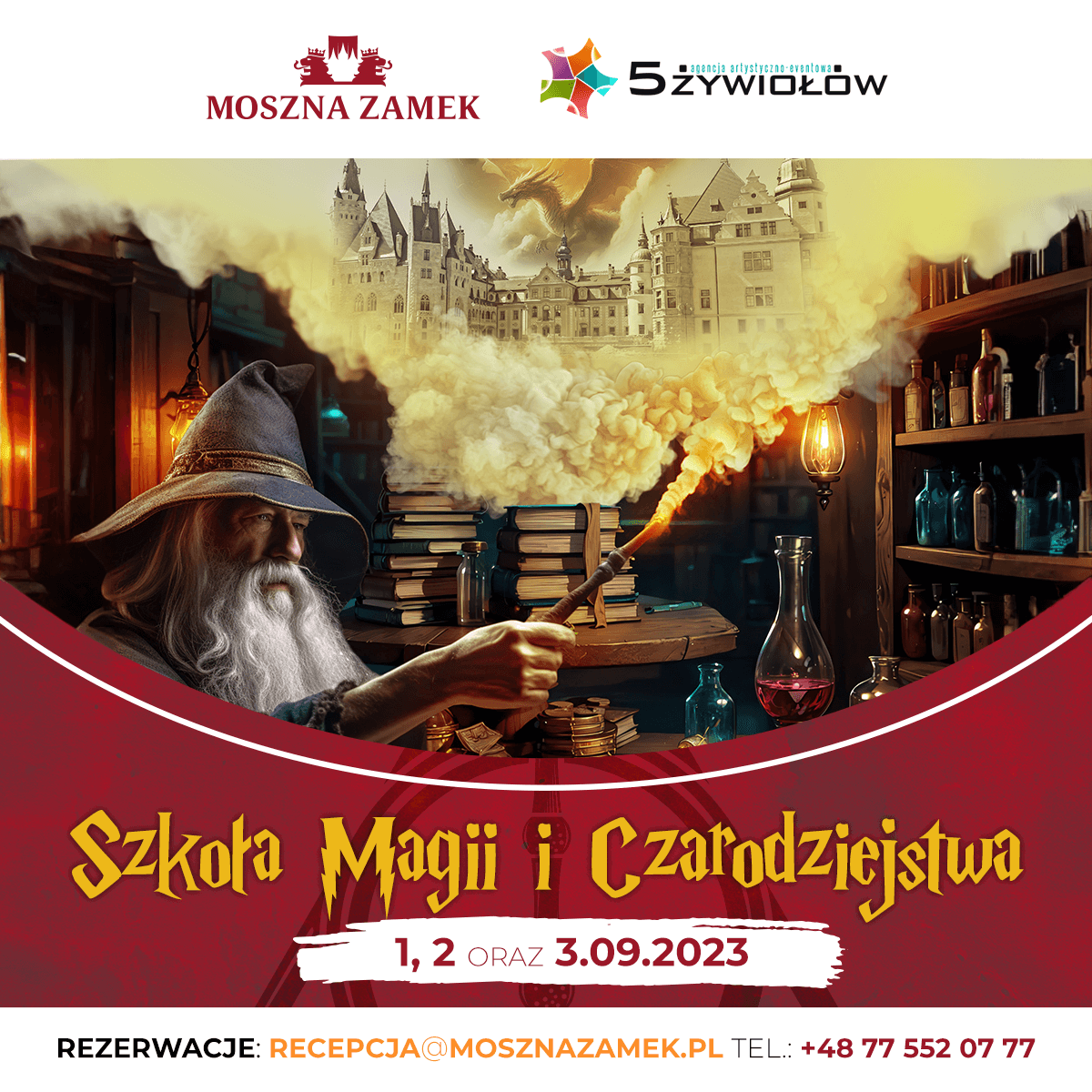 Szkoła Magii i Czarodziejstwa na Zamku w Mosznej (1, 2, 3 września)