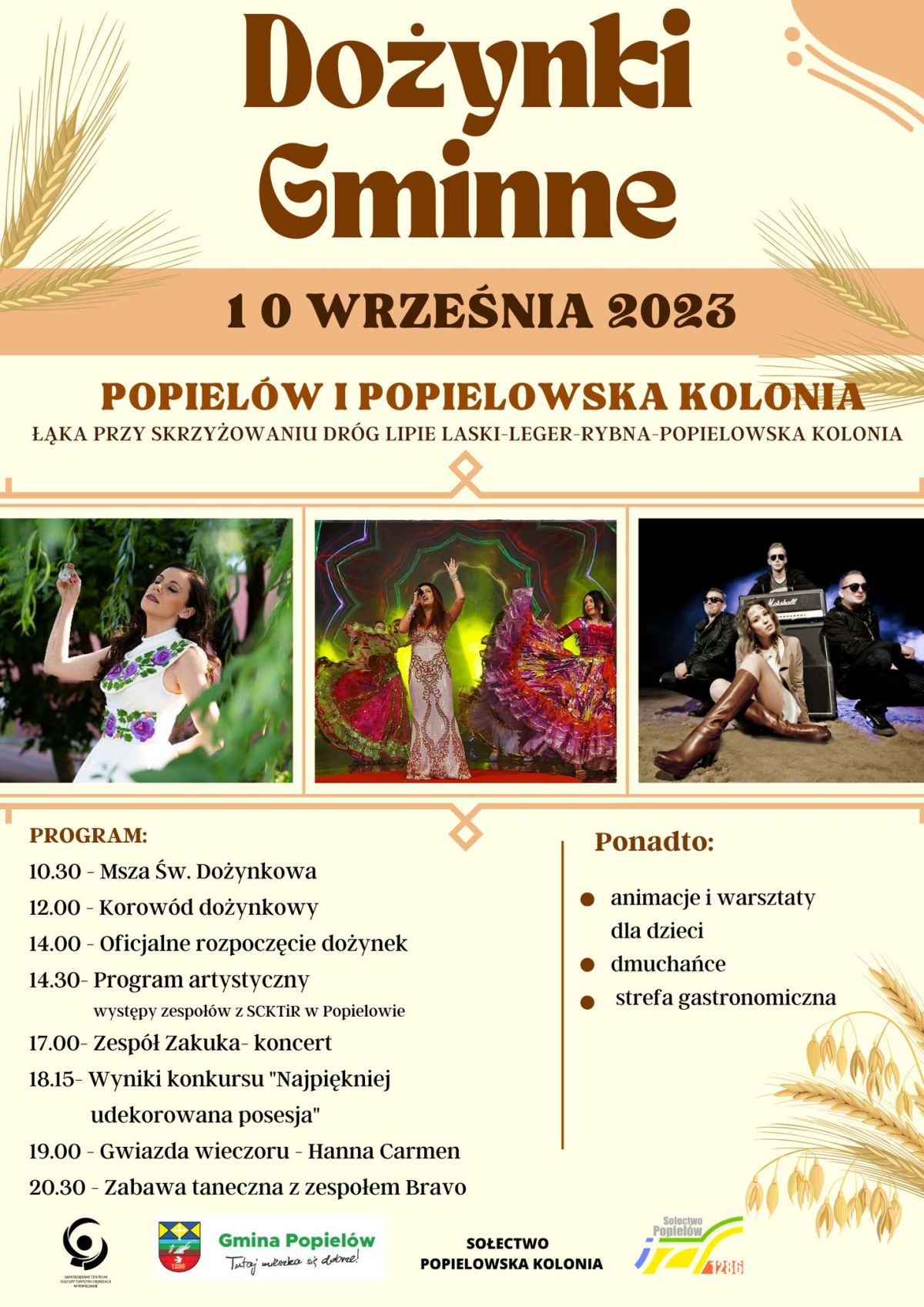 Już 10 września odbędą się dożynki gminy Popielów