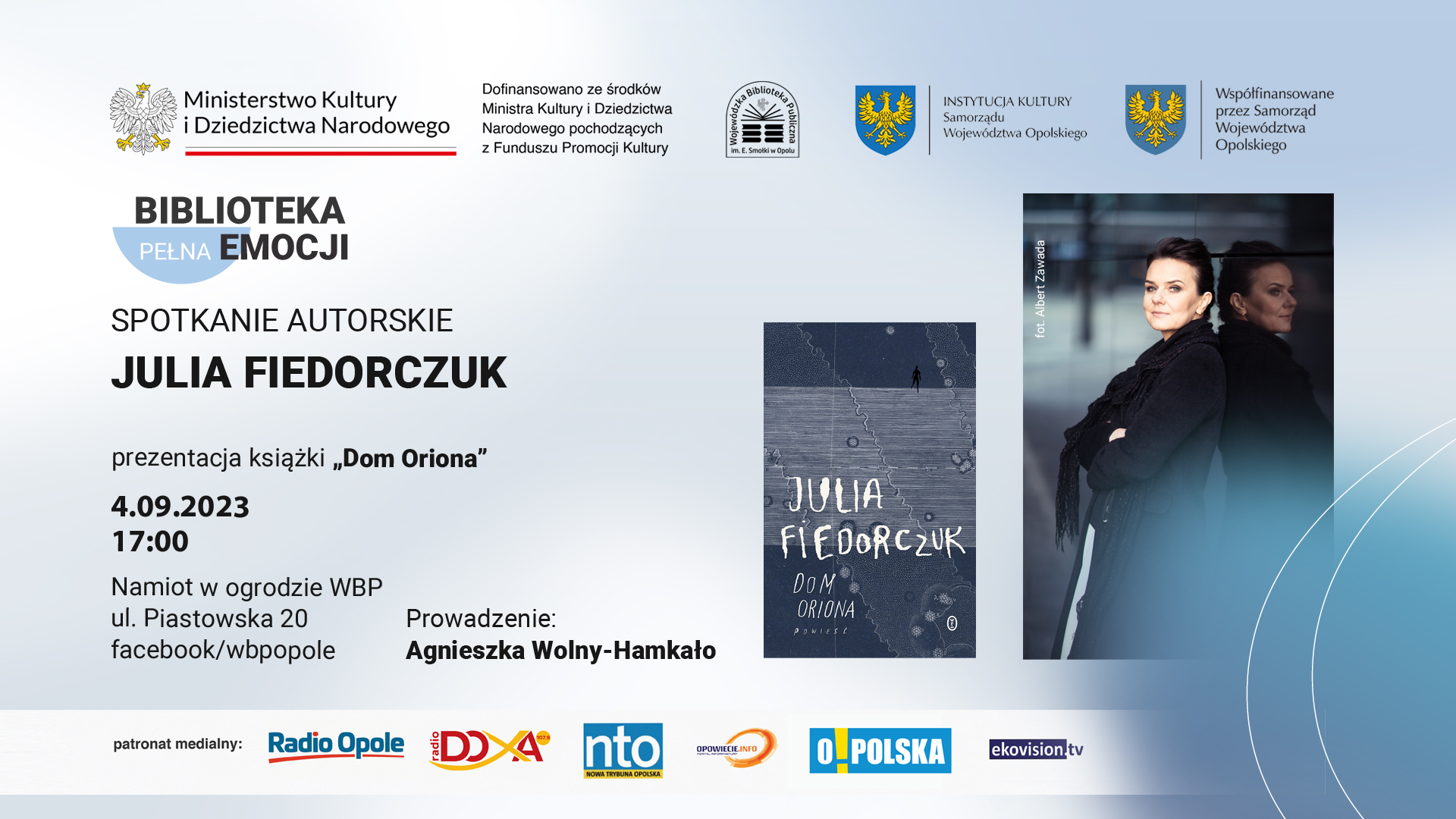 Julia Fiedorczuk w WBP Opole zaprezentuje swoją nową powieść