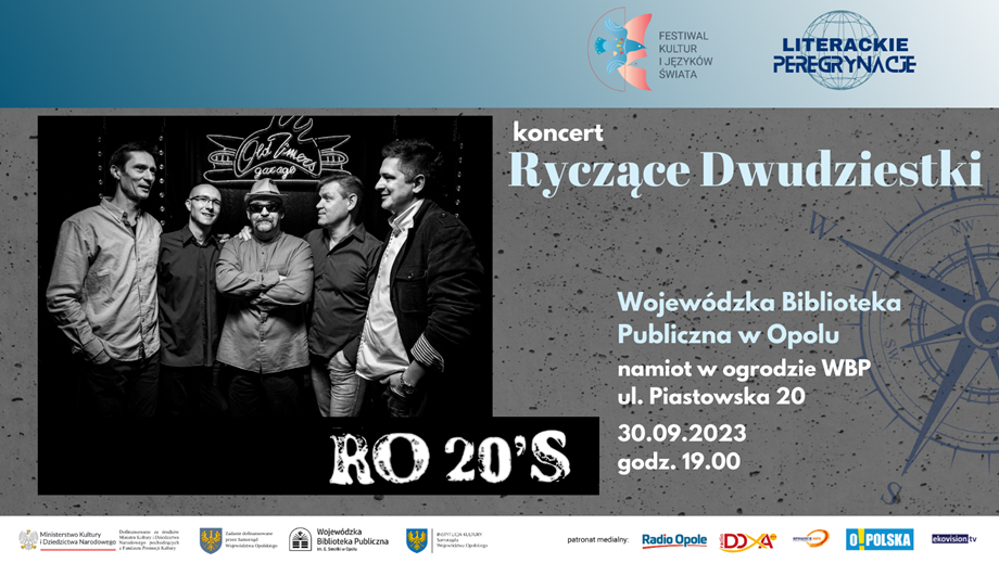 Koncert zespołu Ryczące Dwudziestki już jutro w ogrodzie WBP w Opolu