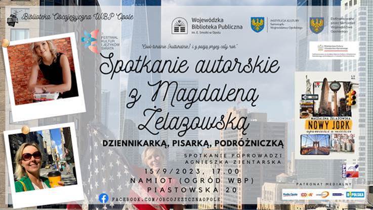 Już dziś spotkanie z Magdą Żelazkowską w WBP Opole