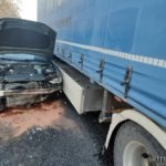 Zderzenie trzech pojazdów na DK46 w lesie Dąbrowskim