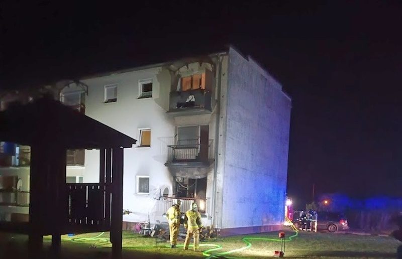 Pożar mieszkania ul. Oświęcimskiej w Opolu