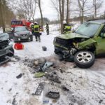 Trzy pojazdy zderzyły się na ul. Oleskiej w Dąbrówce Łubniańskiej