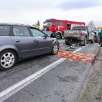 Zderzenie trzech samochodów we Wrzoskach