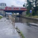 Nawałnica w Opolu, zalany wiadukt na ul. Wojska Polskiego