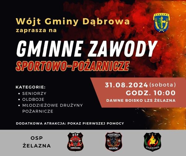 Zawody strażackie w gminie Dąbrowa