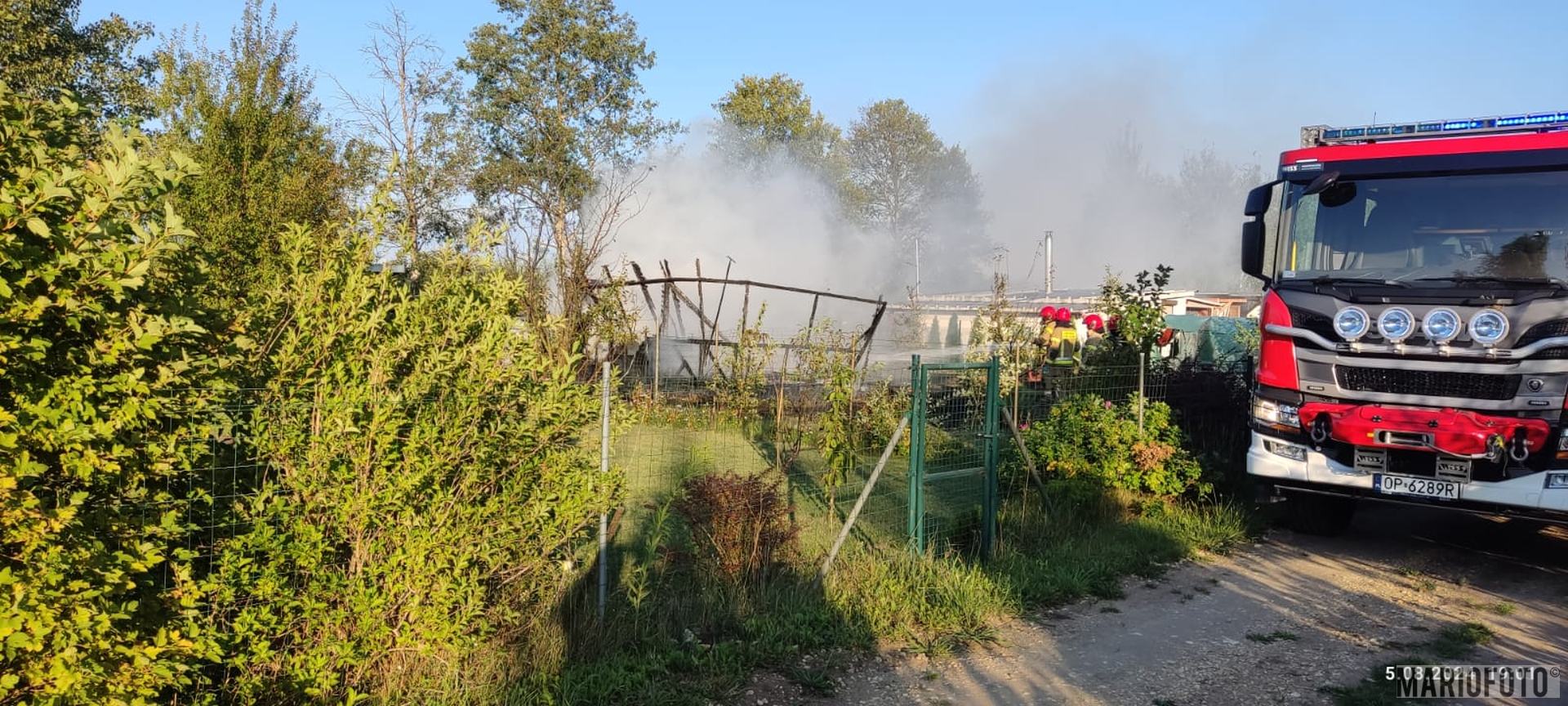 Na ul. Częstochowskiej w Opolu spłonęła altanka