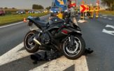 Wypadek we Wrzoskach, zderzenie motocyklisty z samochodem osobowym