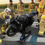 Wypadek we Wrzoskach, zderzenie motocyklisty z samochodem osobowym