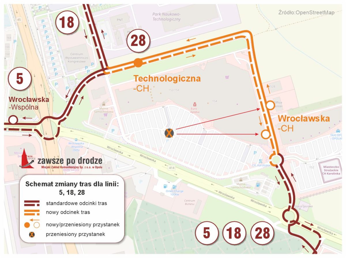 Przeniesienie przystanków przy Centrum Handlowym „Karolinka”