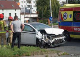 W Opolu ciężarówka zderzyła się z samochodem osobowym