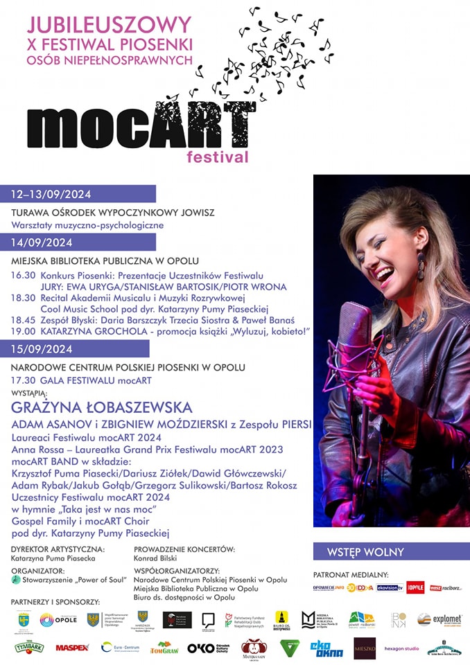 Trwa Jubileuszowy X Festiwal Piosenki Osób Niepełnosprawnych mozArt. Gala finałowa już w niedzielę w Narodowym Centrum Polskiej Piosenki w Opolu!