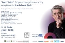 Program poetycko-muzyczny w wykonaniu Stanisława Górki w WBP