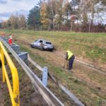 Dachowanie przy autostradzie A4 w miejscowości Prądy