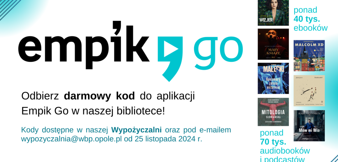 Darmowe kody do Empik Go w WBP w Opolu