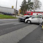 Zderzenie opla z mercedesem na ul. Wrocławskiej w Opolu