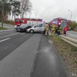 Zderzenie opla z mercedesem na ul. Wrocławskiej w Opolu