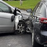 Zderzenie opla z mercedesem na ul. Wrocławskiej w Opolu