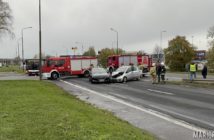 Zderzenie opla z mercedesem na ul. Wrocławskiej w Opolu