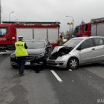 Zderzenie opla z mercedesem na ul. Wrocławskiej w Opolu