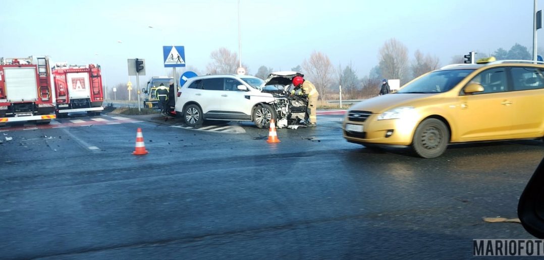 Kolizja na skrzyżowaniu obwodnicy Opola i ul. Częstochowskiej