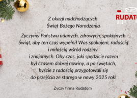 Życzenia świąteczne od firmy Rudatom