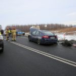 Wypadek na obwodnicy Opola, zderzenie busa z samochodem osobowym