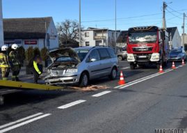 O włos od tragedii, kolizja przed przejściem dla pieszych w Źlinicach