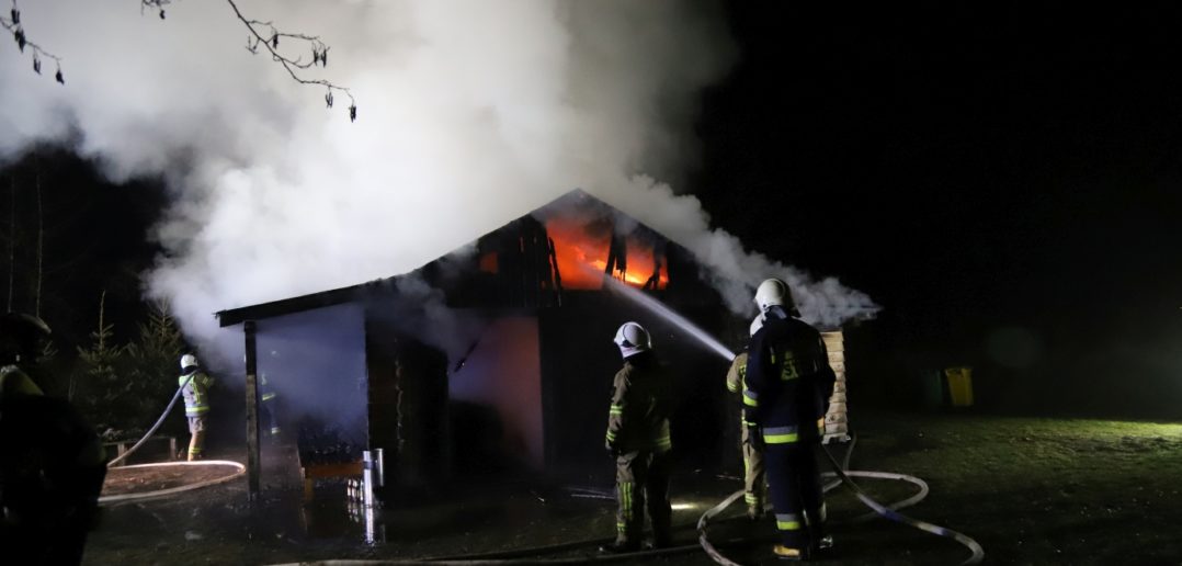 Pożar domku letniskowego z sauną w Chmielowicach