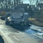 Pożar busa na ulicy Popiełuszki w Opolu