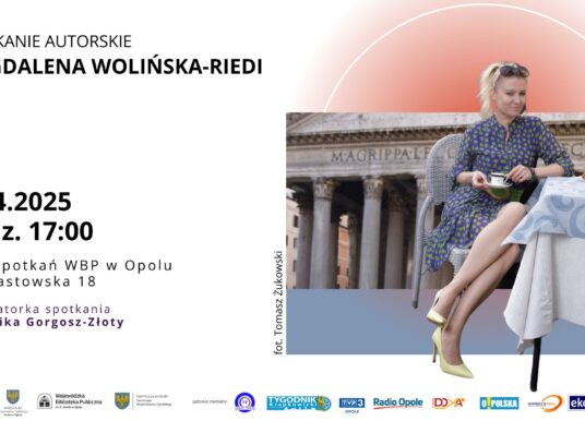 Spotkanie z Magdaleną Wolińską-Riedi już 4 kwietnia w WBP Opole